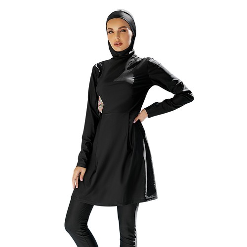 Women Muslim Swimwear Swim Hijab 3pcs Modest Burkini Islamic Swimsuit Arab Cloth - Picture 387 of 413