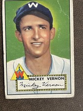 1952 topps - 106 Mickey Vernon - Red back - Low grade set break