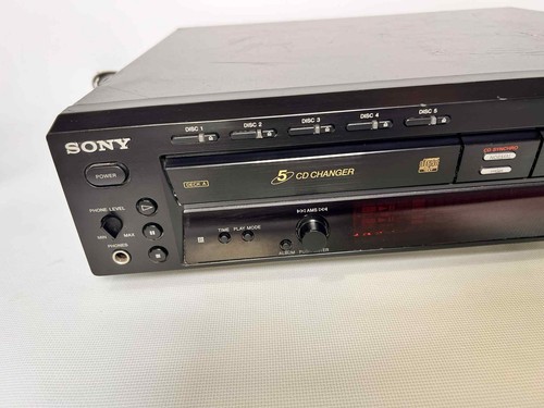 Sony RCD-W500C 5 Disc CD Player Recorder - No Remote - Picture 2 of 9