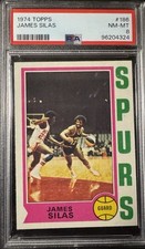 1974 Topps Basketball #186 James Silas RC ABA Top-30 Rookie PSA 8 NM-MT