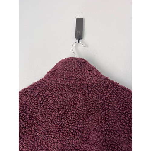 Stussy Sherpa Fleece Reversible Jacket - Size XL - Burgundy - NEW - Picture 6 of 11