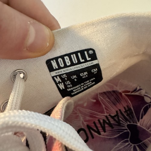 NOBULL Mujer’s Top Alto Lona Floral Mariposa Rosa/Azul Tenis Mujer’s 10.5 - Imagen 5 de 11