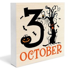Halloween Decor Indoor, Horror Decorations, 5 X 5 Inches., OCTOBER