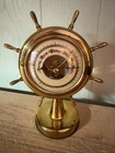Vintage Linden Brass Ship Wheel Barometer Made In Germany