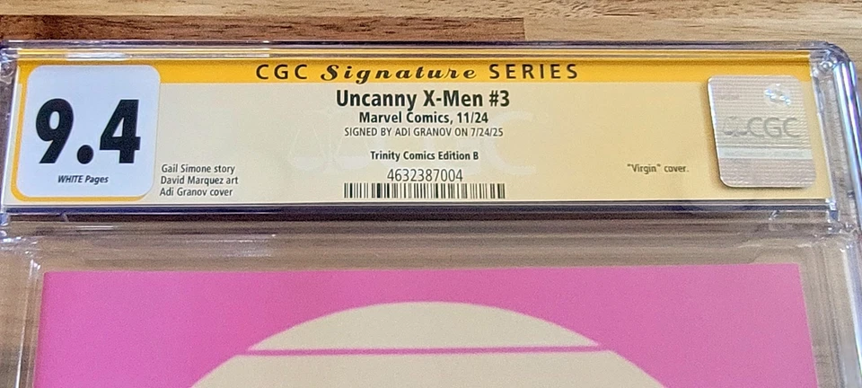 Uncanny X-men 3 Trinity Comics Rogue Edición Años 80 Adi Granov FIRMADO CGC 9.8 NYCC Foto 2 de 4