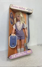 1960s 70s Curlee Walker Life Size Doll. Uneeda Doll Co. Ny. In Original Box.