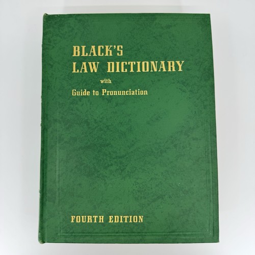 Black’s Law Dictionary 4th Fourth Edition With Guide To Pronunciation 1951