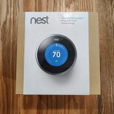 Nest 1st Gen T100577  Learning Thermostat - Silver