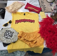 Hulk Hogan Hulkamania Costume Cosplay Small With Belt