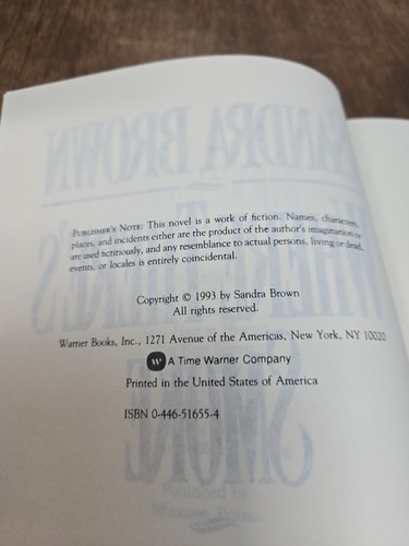Where There's Smoke - Hardcover By Brown, Sandra - First Edition No DJ - Picture 3 of 5
