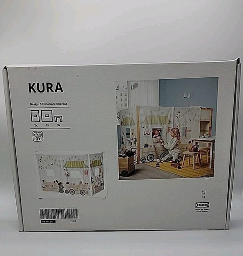 IKEA KURA Kinder Etagenbett Gardine Marktstand Spielladen Muster Neu - Bild 1 von 5