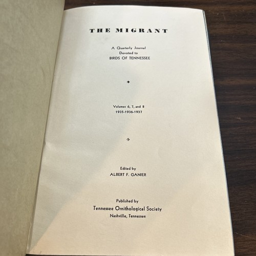 The Migrant a Quarterly Journal Devoted to Tennessee Birds, Hardcover 1935-1949 - Imagen 7 de 21