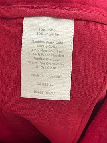 RSVP By Talbots Womens Red Velvet Leg Ruffle Pants W Pockets Sz 12 P 12P Holiday - Picture 9 of 9