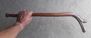 19TH CENTURY FIJIAN WOODEN WAR CEREMONIAL DANCE CLUB KIAKAVO KNOBKERRIE