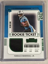 2021 Contenders Rookie Ticket Swatches Panthers Terrace Marshall Jr. #RTS-TMA