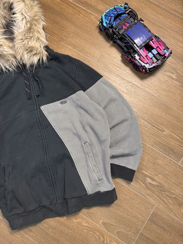 Vintage Rip Curl Big Logo If Six Was Nine LGB Style Vintage Y2K Fur Zip Hoodie - Picture 3 of 9