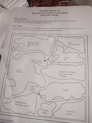 10 piece Porcelain Nativity Set Large (Canada) - Bild 11 von 11