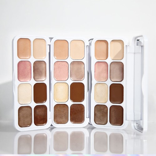 8 Colour Cream Eyeshadow Palette -Shimmer Cream Contour Palette Highly Pigment - - Picture 7 of 13