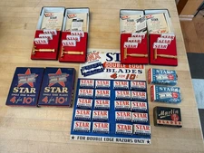 Vintage STAR Double Edge Razor Blades With 4 6NX Razors & Boxes Lot Display