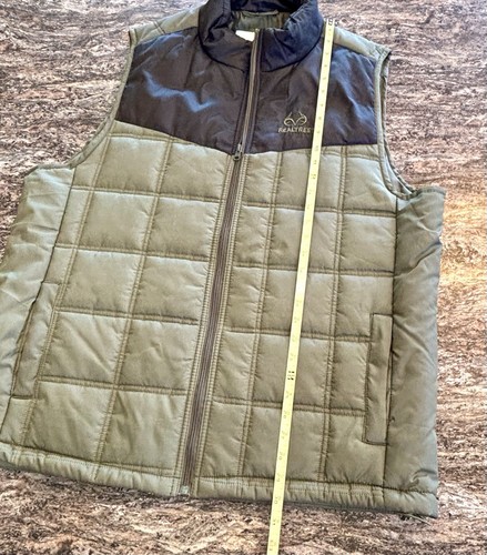 Realtree Polar Soft Shell Puffer Vest Two Tone Green Men’s XL Outdoor Hunting - Picture 8 of 11