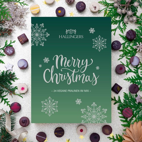 Hallingers Weihnachtsstimmung Veganer Schoko Adventskalender 2025 Pralinen teils - Bild 2 von 10