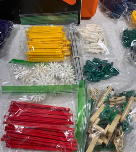 Vintage 1993 K'NEX Intermediate Set #50015 orange Case & Manual - unvollständig - Bild 5 von 7