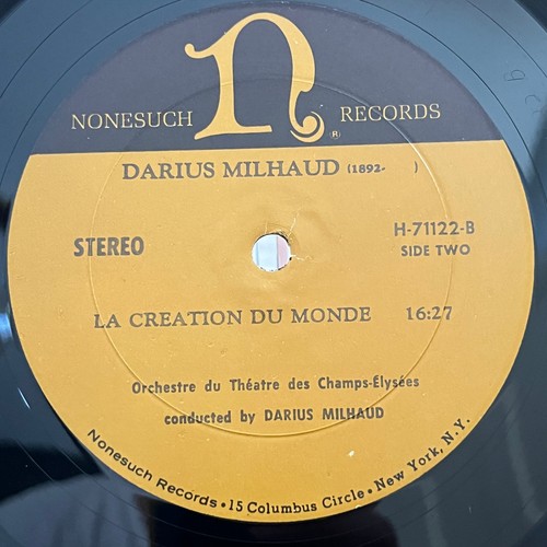 Darius Milhaud Le Boeuf Sur Le Toit/La Création Du Monde LP 1966 Nonesuch H71122 - Foto 6 di 10
