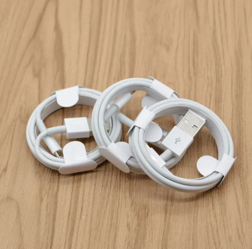 NEW! iPhone Apple Lightning USB-A Cable 3FT/1m MFi Certified WHITE FAST CHARGE - Image 2 of 4