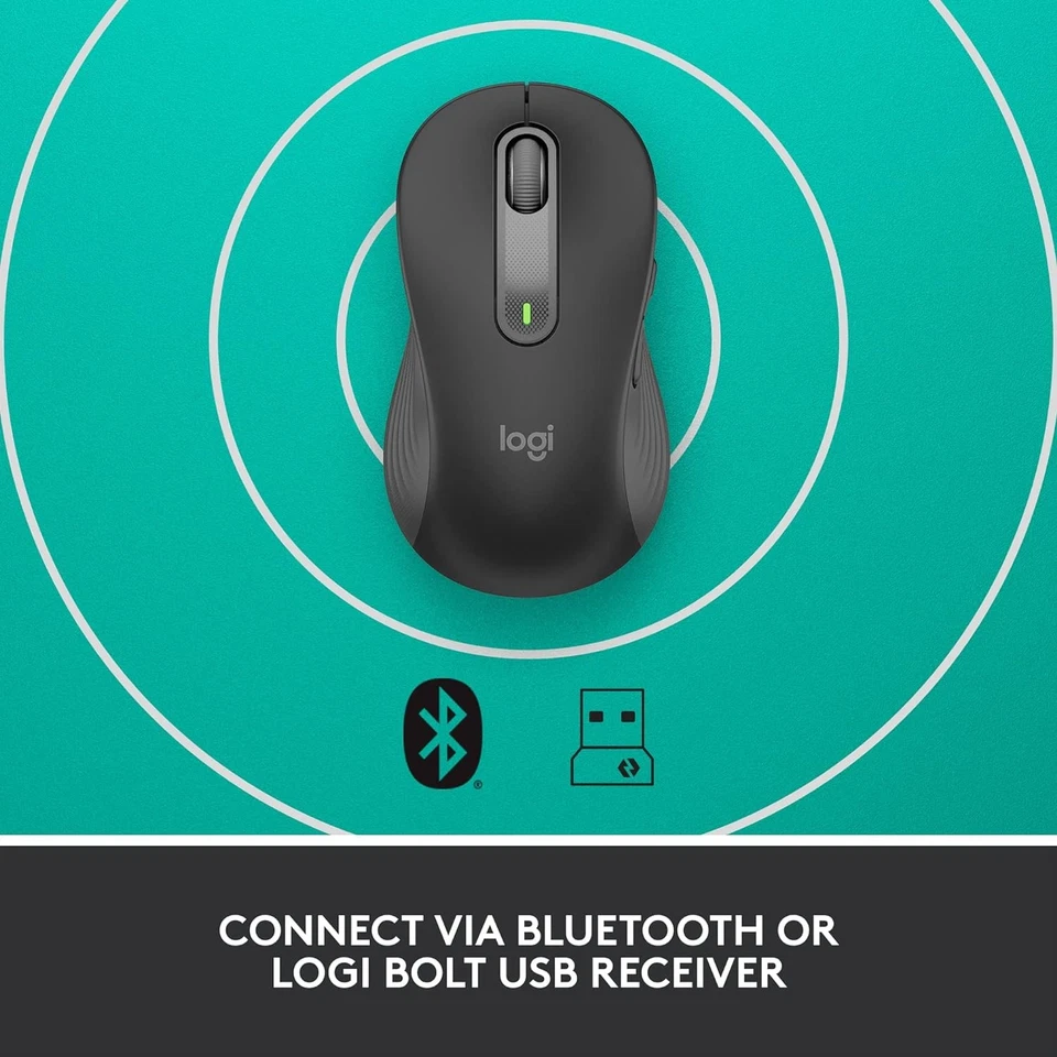 Logitech Signature M650 L Left Wireless Mouse - For Large Sized Left Hands, 2-Ye - Image 4 of 4