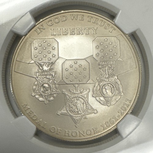 2011-S $1 Medal Of Honor Silver Dollar NGC MS69. - Picture 3 of 6