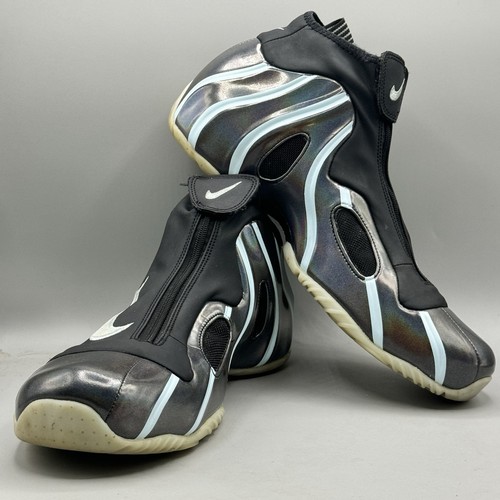 Nike Air Flightposite Men Size 10.5 Sneakers Topaz Mist AO9378 Basketball 2018 - Picture 16 of 17