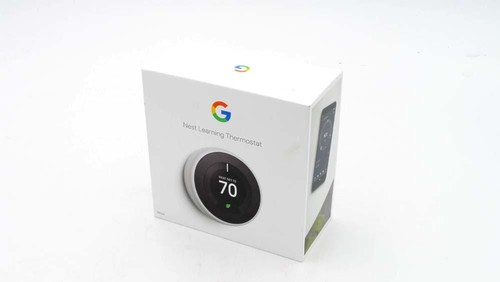 Google T3017US Nest Learning Thermostat w/ WiFi Compatibility White - Picture 1 of 4