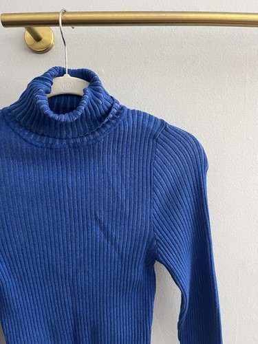 NWT Urban Outfitters BDG Hudson Ribbed Turtleneck Sweater Sz Large In Royal Blue - Picture 3 of 5