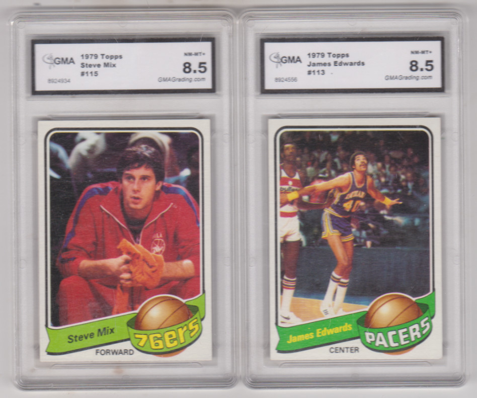 Lot of 2 -  1979 Topps - BASKETBALL CARDS - Steve Mix & James Edwards - GRADED!!