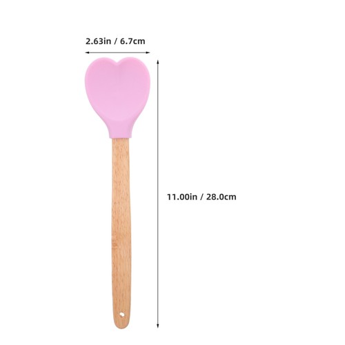 3 Pcs Silicone Kitchen Spatula Spoon Dessert Jam Scraper Multifunction - Imagen 8 de 12