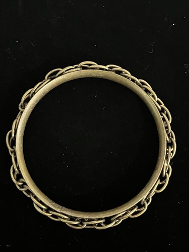 Vintage Armreif Armband Messingfarben - Bild 5 von 12