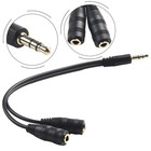 Stecker Audio Splitter Adapterkabel Buchse Kabel MP3 5 mm Kopfhörer Y Tablet