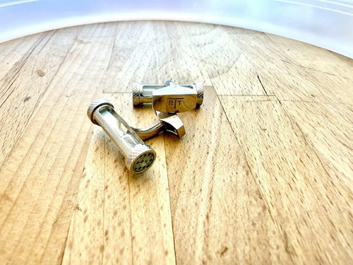 Tateossian Silver 925 Unique Hourglass Type Cufflinks - Picture 2 of 2