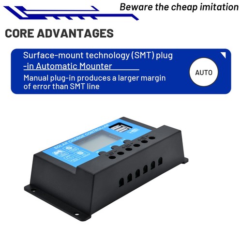 12V/24V Solar Panel Battery Regulator Charge Controller 10A PWM LCD USB - Picture 15 of 24
