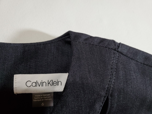 Calvin Klein Romper Jumpsuit sleeveless w cutouts at shoulder Gray Sz 6 Wide Leg - Foto 2 di 5