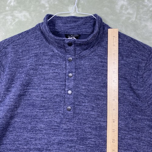 Zeroxposur 1/4 Snap Sweater Men's Large Blue Fleece Pullover Jacket - Picture 4 of 11