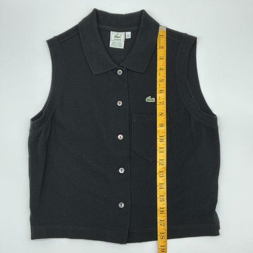 Polo Lacoste donna taglia piccola 8 EU 40 nera senza maniche 100% cotone - Foto 2 di 8