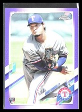 Kohei Arihara 2021 Topps Chrome Update #USC68    Purple Refractor Texas Rangers