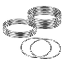 12-Pack Dream Catcher Rings 3.2" Stainless Steel Rings for DIY Silver 0.16"