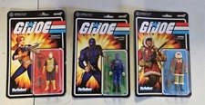 3.75  Super7 G.I. JOE ReAction Figure Lot  Wave 1 SCARLETT  SNAKE EYES  & KWINN