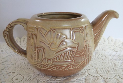 Large Aztec Frankoma Tea Pot 7T No Lid - Picture 5 of 6