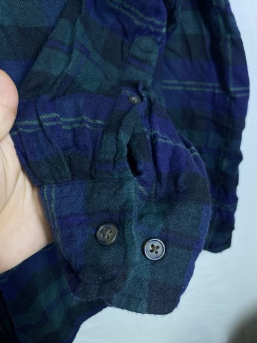 Harbor Bay Hemd Herren 2XLT Tall Tartan grün kariert Knopfleiste Langarm Flanell - Bild 2 von 8