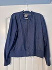 Sioni women's XL sweater, denim-colored, knit bomber-style jacket w/zipper — photo 1