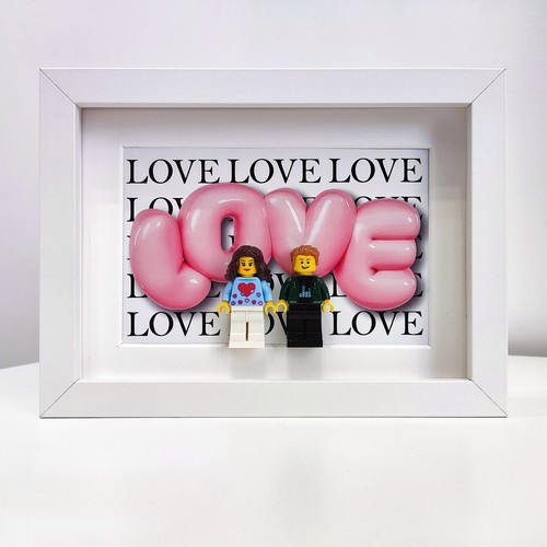 Personalized Couple Minifigure Frame – Custom Gift for Anniversary, Wedding - Picture 9 of 23