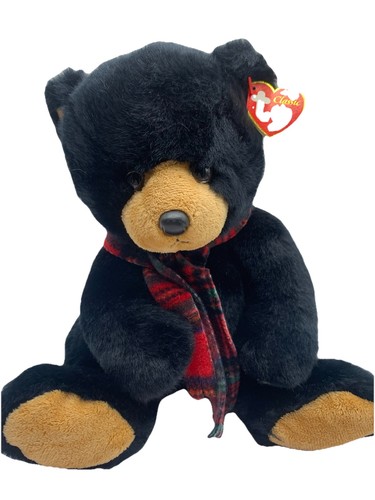 Ty Classics Woodside the Black Bear Plush Soft Stuffed Animal 2007 Sits 9" w Tag - Picture 1 of 12